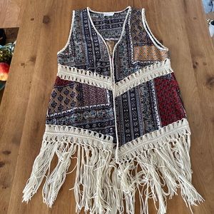 Boho long vest